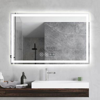 DUSEL Зеркало с подогревом, LED подсветкой Smart, часами, температурой и bluetooth DE-M1091 65x80 см